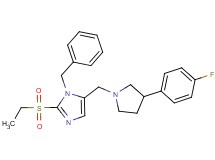 1-benzyl-2-(ethylsulfonyl)-5-{[3-(4-fluorophenyl)-1-pyrrolidinyl]methyl}-1H-imidazole