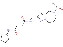 N-[(5-acetyl-5,6,7,8-tetrahydro-4H-pyrazolo[1,5-a][1,4]diazepin-2-yl)methyl]-N'-cyclopentylsuccinamide