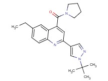 2-(1-tert-butyl-1H-pyrazol-4-yl)-6-ethyl-4-(pyrrolidin-1-ylcarbonyl)quinoline