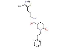 N-[3-(4-methyl-1,3-thiazol-5-yl)propyl]-6-oxo-1-(2-phenylethyl)-3-piperidinecarboxamide