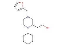 2-[1-cyclohexyl-4-(2-furylmethyl)-2-piperazinyl]ethanol