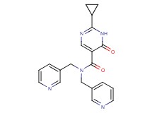 2-cyclopropyl-6-oxo-N,N-bis(pyridin-3-ylmethyl)-1,6-dihydropyrimidine-5-carboxamide