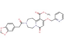 methyl 3-(1,3-benzodioxol-5-ylacetyl)-7-oxo-9-(2-pyridinylmethoxy)-1,2,3,4,5,7-hexahydropyrido[1,2-d][1,4]diazepine-10-carboxylate