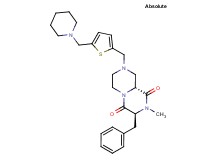 (3S,9aR)-3-benzyl-2-methyl-8-{[5-(1-piperidinylmethyl)-2-thienyl]methyl}tetrahydro-2H-pyrazino[1,2-a]pyrazine-1,4(3H,6H)-dione