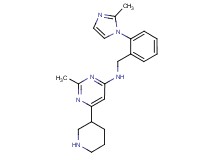 2-methyl-N-[2-(2-methyl-1H-imidazol-1-yl)benzyl]-6-piperidin-3-ylpyrimidin-4-amine