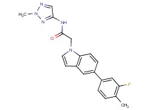 2-[5-(3-fluoro-4-methylphenyl)-1H-indol-1-yl]-N-(2-methyl-2H-1,2,3-triazol-4-yl)acetamide