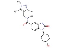 1-(trans-4-hydroxycyclohexyl)-N-methyl-2-oxo-N-[(1,3,5-trimethyl-1H-pyrazol-4-yl)methyl]-2,3-dihydro-1H-benzimidazole-5-carboxamide