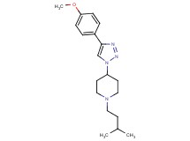 4-[4-(4-methoxyphenyl)-1H-1,2,3-triazol-1-yl]-1-(3-methylbutyl)piperidine