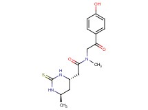 N-[2-(4-hydroxyphenyl)-2-oxoethyl]-N-methyl-2-[(4S*,6R*)-6-methyl-2-thioxohexahydropyrimidin-4-yl]acetamide