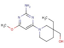 [1-(2-amino-6-methoxy-4-pyrimidinyl)-3-ethyl-3-piperidinyl]methanol