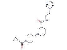 1'-(cyclopropylcarbonyl)-N-[2-(1H-imidazol-1-yl)ethyl]-1,4'-bipiperidine-3-carboxamide