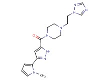 1-{[3-(1-methyl-1H-pyrrol-2-yl)-1H-pyrazol-5-yl]carbonyl}-4-[2-(1H-1,2,4-triazol-1-yl)ethyl]piperazine
