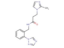 3-(2-methyl-1H-imidazol-1-yl)-N-[2-(1H-1,2,4-triazol-1-yl)benzyl]propanamide trifluoroacetate