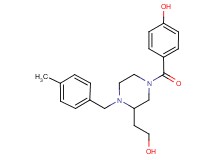 4-{[3-(2-hydroxyethyl)-4-(4-methylbenzyl)-1-piperazinyl]carbonyl}phenol