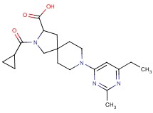 2-(cyclopropylcarbonyl)-8-(6-ethyl-2-methyl-4-pyrimidinyl)-2,8-diazaspiro[4.5]decane-3-carboxylic acid