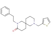 2-(2-phenylethyl)-8-(2-thienylmethyl)-2,8-diazaspiro[5.5]undecan-3-one