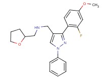 1-[3-(2-fluoro-4-methoxyphenyl)-1-phenyl-1H-pyrazol-4-yl]-N-(tetrahydro-2-furanylmethyl)methanamine