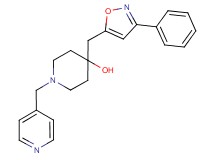 4-[(3-phenyl-5-isoxazolyl)methyl]-1-(4-pyridinylmethyl)-4-piperidinol