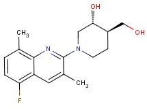 (3R*,4R*)-1-(5-fluoro-3,8-dimethyl-2-quinolinyl)-4-(hydroxymethyl)-3-piperidinol