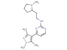 N-[2-(1-methylpyrrolidin-2-yl)ethyl]-4-(1,3,5-trimethyl-1H-pyrazol-4-yl)pyrimidin-2-amine