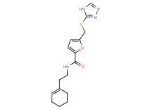N-(2-cyclohex-1-en-1-ylethyl)-5-[(4H-1,2,4-triazol-3-ylthio)methyl]-2-furamide
