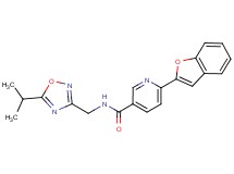 6-(1-benzofuran-2-yl)-N-[(5-isopropyl-1,2,4-oxadiazol-3-yl)methyl]nicotinamide