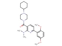 3-[(4-cyclohexyl-1-piperazinyl)carbonyl]-6-(2,5-dimethoxyphenyl)-N,N-dimethyl-2-pyridinamine