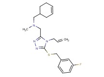({4-allyl-5-[(3-fluorobenzyl)thio]-4H-1,2,4-triazol-3-yl}methyl)(3-cyclohexen-1-ylmethyl)methylamine