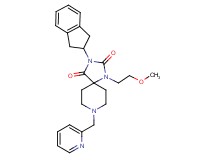 3-(2,3-dihydro-1H-inden-2-yl)-1-(2-methoxyethyl)-8-(2-pyridinylmethyl)-1,3,8-triazaspiro[4.5]decane-2,4-dione