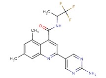 2-(2-aminopyrimidin-5-yl)-5,7-dimethyl-N-(2,2,2-trifluoro-1-methylethyl)quinoline-4-carboxamide