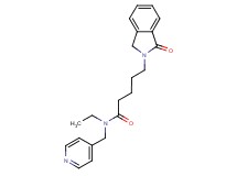N-ethyl-5-(1-oxo-1,3-dihydro-2H-isoindol-2-yl)-N-(pyridin-4-ylmethyl)pentanamide