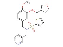 N-[4-methoxy-3-(tetrahydro-3-furanylmethoxy)benzyl]-N-(3-pyridinylmethyl)-2-thiophenesulfonamide