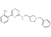 N-[(1-benzyl-3-pyrrolidinyl)methyl]-5-(2-methylphenyl)-1,2,4-triazin-3-amine