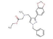 ethyl N-{[3-(1,3-benzodioxol-5-yl)-1-benzyl-1H-pyrazol-4-yl]methyl}-N-methylglycinate