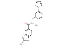 N,2-dimethyl-N-[3-(1H-pyrazol-1-yl)benzyl]-1H-benzimidazole-5-carboxamide