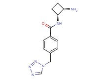 N-[(1S*,2R*)-2-aminocyclobutyl]-4-(1H-tetrazol-1-ylmethyl)benzamide