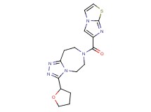 7-(imidazo[2,1-b][1,3]thiazol-6-ylcarbonyl)-3-(tetrahydrofuran-2-yl)-6,7,8,9-tetrahydro-5H-[1,2,4]triazolo[4,3-d][1,4]diazepine