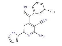 2-amino-4-(5-methyl-1H-indol-3-yl)-6-(1H-pyrrol-2-yl)nicotinonitrile