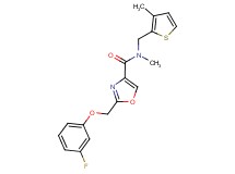 2-[(3-fluorophenoxy)methyl]-N-methyl-N-[(3-methyl-2-thienyl)methyl]-1,3-oxazole-4-carboxamide