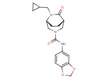 (1S*,5R*)-N-1,3-benzodioxol-5-yl-6-(cyclopropylmethyl)-7-oxo-3,6-diazabicyclo[3.2.2]nonane-3-carboxamide