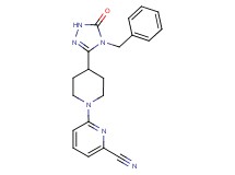 6-[4-(4-benzyl-5-oxo-4,5-dihydro-1H-1,2,4-triazol-3-yl)-1-piperidinyl]-2-pyridinecarbonitrile
