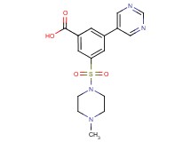3-[(4-methylpiperazin-1-yl)sulfonyl]-5-pyrimidin-5-ylbenzoic acid