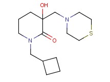 1-(cyclobutylmethyl)-3-hydroxy-3-(4-thiomorpholinylmethyl)-2-piperidinone