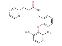 N-{[2-(2,6-dimethylphenoxy)-3-pyridinyl]methyl}-3-(2-pyrazinyl)propanamide
