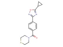 4-[4-(5-cyclopropyl-1,2,4-oxadiazol-3-yl)benzoyl]thiomorpholine
