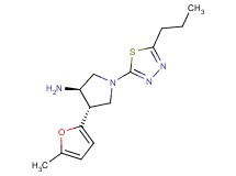 (3R*,4S*)-4-(5-methyl-2-furyl)-1-(5-propyl-1,3,4-thiadiazol-2-yl)pyrrolidin-3-amine