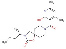 8-[(2-hydroxy-4,6-dimethyl-3-pyridinyl)carbonyl]-3-(1-methylbutyl)-1-oxa-3,8-diazaspiro[4.5]decan-2-one