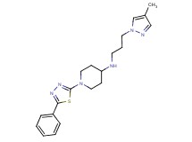 N-[3-(4-methyl-1H-pyrazol-1-yl)propyl]-1-(5-phenyl-1,3,4-thiadiazol-2-yl)piperidin-4-amine