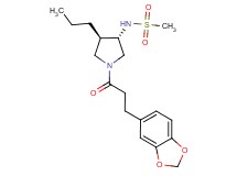 N-{(3S*,4R*)-1-[3-(1,3-benzodioxol-5-yl)propanoyl]-4-propyl-3-pyrrolidinyl}methanesulfonamide
