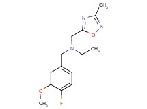 N-(4-fluoro-3-methoxybenzyl)-N-[(3-methyl-1,2,4-oxadiazol-5-yl)methyl]ethanamine